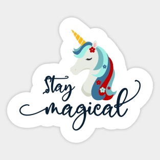 Christmas Unicorn: Stay Magical Sticker